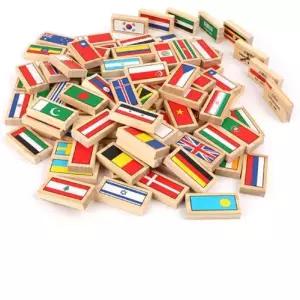 [브레인숲] 다문화보드놀이SET 만국기 시리즈-도미노 자석 깃발 다문화퍼즐