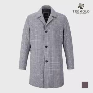 [TREMOLO] 베이지 기본 체크 패턴 맥코트_TRNEBXS2201