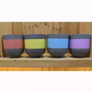 [콩심팥심]시멘트 화분 20x20cm 패턴 화단 텃밭