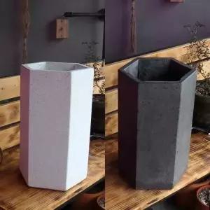 대형 화분 시멘트 육각 22x40cm