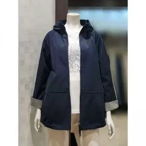 [벨라디터치] V3G1JK24 소매 배색 반후드 자켓 (P003767044) 663121