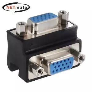(Netmate) 374CSM68 VGA 3열 15핀 연장젠더(15F/15F) 꺾임형