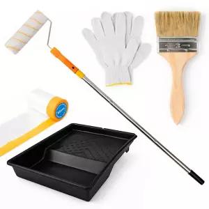 [지오비즈]셀프페인팅키트 롤러장대1.2M 6종 세트 / 페인트칠 페인트롤러 브러쉬 트레이 셀프도장