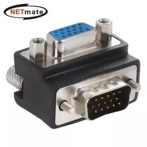(Netmate) 498KHW56 3열 15핀 VGA 니터 연장 젠더 꺾임형(M/F