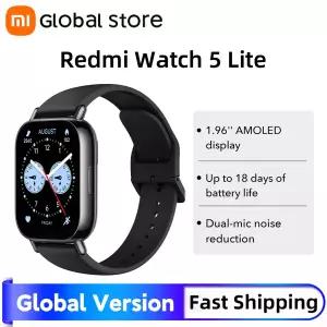 호환 글로벌 버전 샤오미 호환 레드미 워치 5 라이트 1.96인치 AMOLED 스크린 스마트워치 150 스포츠 모드