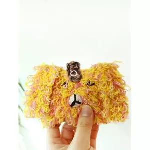 [앞머리]핸드메이드 뜨개 니트 새콤달콤 봄날의 강아지 카드지갑_P418543361