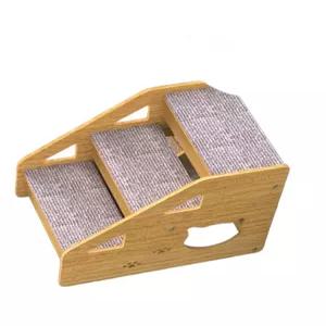 애견경사로 계단 목제 소파 애완동물 조절 미끄럼틀 접이식