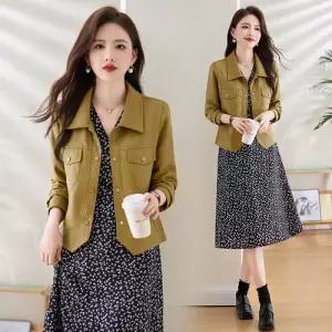 블랙팬서 지고 개성있는 봄가을 길거리 숏레더 여성코트 코트 아침 OPH1