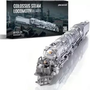 스팀 트레인 빌딩 키트 가족 시간 홈 데코 최고의 선물을 위한 피스쿨 3D 메탈 퍼즐 거상 기관차 모델