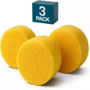 간단히 유용한 제품 원형 스펀지 3팩 주방 세트 - 내구성이 뛰어나고 적인 청소 및 샤워 스펀지로 논스틱