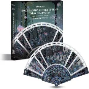 피스쿨 3D 메탈 퍼즐 접이식 팬 모델 키트 여성용 휴대용 선풍기 성인 가족 시간을 위한 DIY 공예품 홈