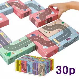 유아 교통놀이 종이벽돌 도로블럭 교구