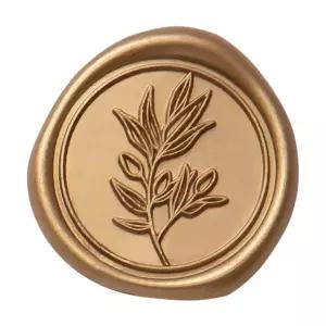 포나티아 앤티크 골드 왁스 씰 스티커 - 50개 셀프 접착 웨딩 청첩장 봉투 크리스마스 카드 선물 포장 파티