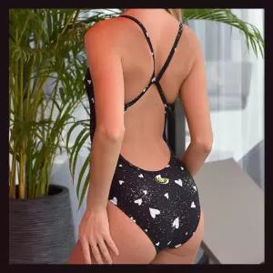 예쁜수영복 여자 강습 호텔 수영장 블랙실버 하트 펄수영복 트윙클끈 귀여운수영복 타이트핏 여친