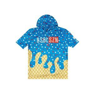 야구 라이프스타일 101 BSBL SZN 사이즈 V2 포켓 성인용 반팔 파우치 전면 후드티 남성용 모이스처 XL