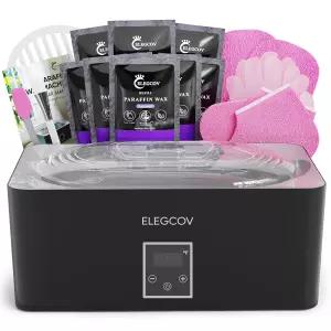 엘레그코브 파라핀 손과 발용 왁스 머신 - 배스 4000ml 워머 보습 키트 및 따뜻한 핸드 모든 것을 하나의