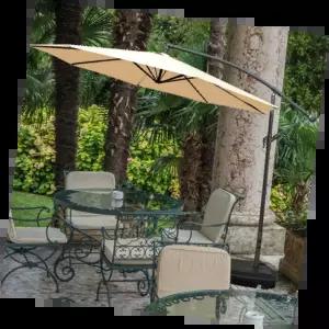 원형파라솔 UV 차단 야외용 대형 고급 알루미늄 자외선 차단기능 휴대용 파라솔