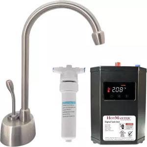 Westbrass DT1F271-07 Develosah 9인치 1핸들 온수 디스펜서 수전 (HotMaster DigiHot 디지털 탱크 시스템