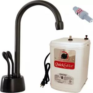 Westbrass D272HFP-12 Develosah 2핸들 온수 및 냉수 디스펜서 (순간 가열 탱크 포함) 오일 럽드 브론즈