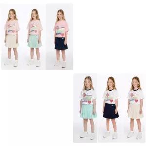 [갤러리아] 베네통키즈  크롭티셔츠플리츠치마레깅스 QATS09531/QALG05531