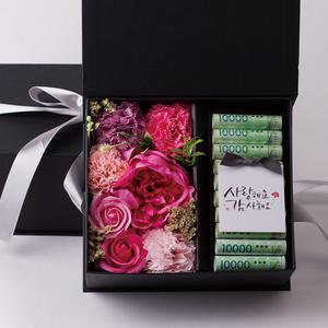 04 비누꽃 용돈박스 카네이션 프리저브드 플라워 부모님선물 돈상자