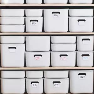 1 ＋1가규 모던 라운드 리빙박스 L사이즈 국내생산 펜트리정리함 수납박스