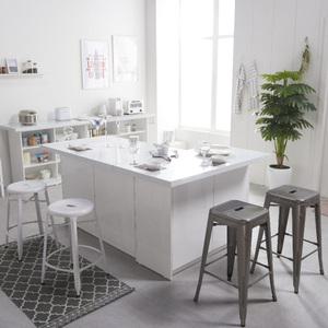 쿡슐랭 아일랜드홈바 식탁 전기밥솥 전자렌지 수납장 정리함 선반 4인용식탁 테이블 주방수납장