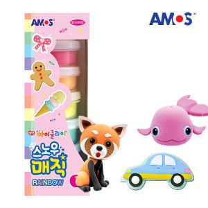 [문구티쳐] 아모스 스노우매직 레인보우 7색 가볍고 부드러운 촉감 아이클레이