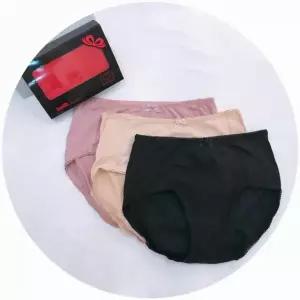 [솔브](정상) 예민한날 아랫배덮는 방수 샘방지 면 위생팬티 3매입세트_S SPTC335B_S