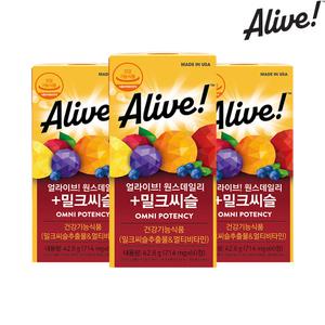 얼라이브 원스데일리 밀크씨슬 멀티비타민 60정 3병