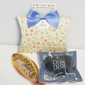 하트미역굴비세트(꽃반달_블루리본손잡이) 추석 한가위 명절 새해 설 선물 어린이집 생일 선물 답례품 유치