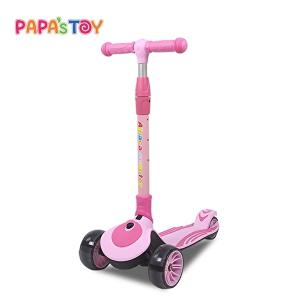 [파파스토이]알파카 크레용 접이식 킥보드 어린이 스쿠터 파스텔핑크