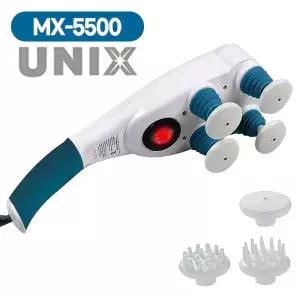 유닉스 파워이온 플러스 MX-5500 목 어깨 진동 온열 안마기 4구 마사지기
