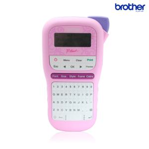 브라더 PT-H110PK 라벨프린터/라벨기 열전사방식 최대12mm라벨테이프 180dpi 수동커터 단독사용 건전지포함