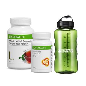 운동할때 허벌라이프 허벌티 세트, 허벌베버리지, 엔알지티, 물병 600ml, 허브티