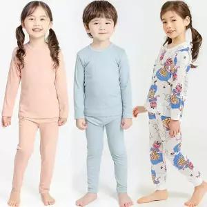 국산 아기옷 유아내복 아동내의 봄 가을 겨울 무형광 자가드 모달 골지 레이온 긴팔실내복
