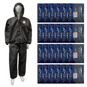 24벌 1박스 투피스작업복 일회용 부직포 방역복 방진복 보호 분진 회색 상하분리형 세트 농장 위생복 가운 도장복
