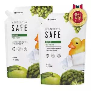 [엘지생활건강]세이프 주방세제 천연미네랄 마일드 리필 1L X 2개