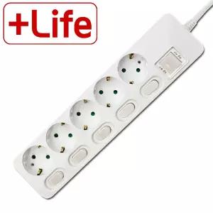 국산 KC인증 5구 개별스위치 멀티탭 10m (16A)