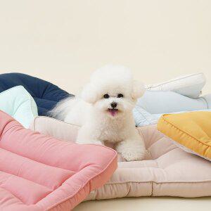 [페스텝] 강아지방석 컬러풀 탄탄이 베개일체형 방석 고양이 애견 켄넬 쿠션
