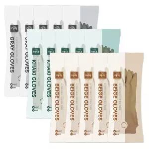 태화 컬러 고무장갑 중(M) 5켤레 그레이 베이지 카키