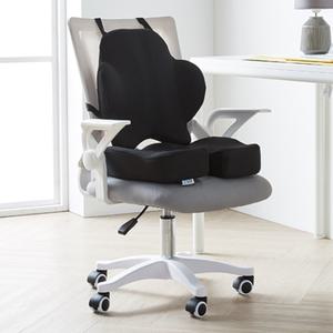 편안한 의자등받이쿠션 사각방석 세트 컴퓨터 책상의자 메모리폼쿠션