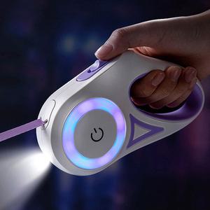 강아지리드줄 야간 산책줄 LED 조명 자동 리드줄 3M 5M