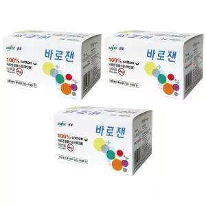 바로잰 알콜스왑(에탄올) 100매 3개/일회용알콜스왑/상처소독/소독약/에탄올/살균