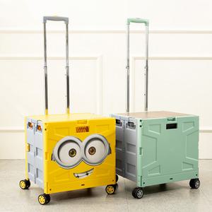 큐코리아 접이식 카트 대형 4바퀴 폴딩 핸드 캐리어 뚜껑수납형