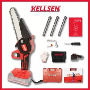 켈슨 무선 전기톱 베어툴 6인치 충전식 소형 전기톱 체인톱 전동 배터리X