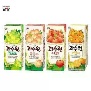 남양 과수원 190mlx12팩/사과/복숭아/청포도/오렌지/과즙/과일주스/무료배송