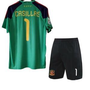 2010 월드컵 GK 카시야스 유니폼 스페인 골키퍼 반팔 상의 세트