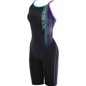 여자 실내 수영복 토네이도 반신 강습용 스윔웨어 갱스타 블랙