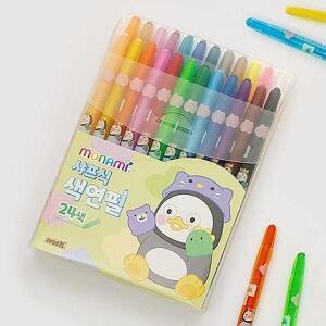 모나미]펭수 샤프식 색연필 세트(24색) 12세트1곽